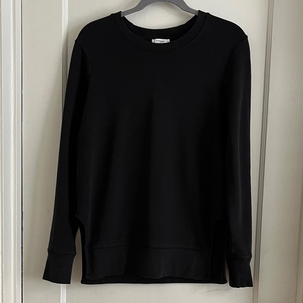 XS Daily Ritual Black Sweatshirt Long Sleeved Athleisure Pullover
